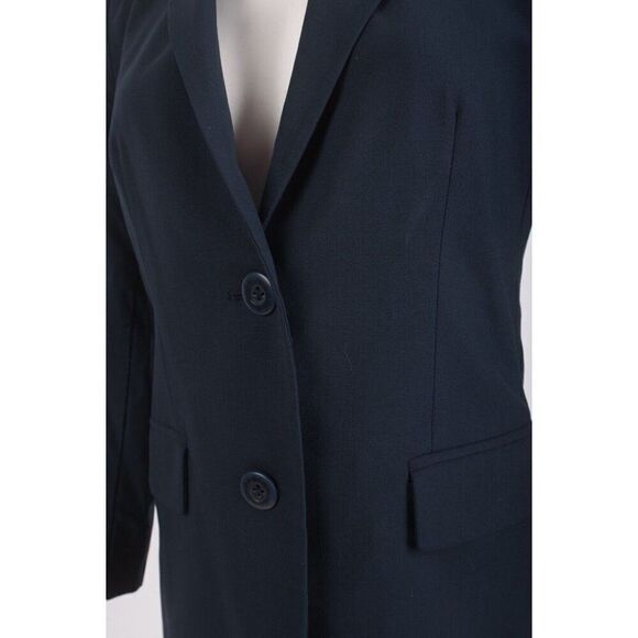 J. Jill Womans Suit Jacket Blazer Size 2 Petite 2P Navy Blue Single Breasted - Picture 4 of 6